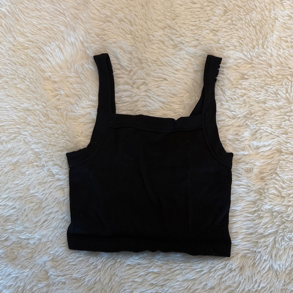 Cotton On Black Crop Top
